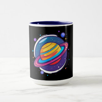 Tasse à café de la planète Saturne – Design cosmiq