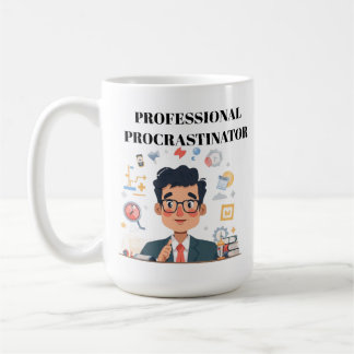 Tasse à café de procrastinateur professionnel