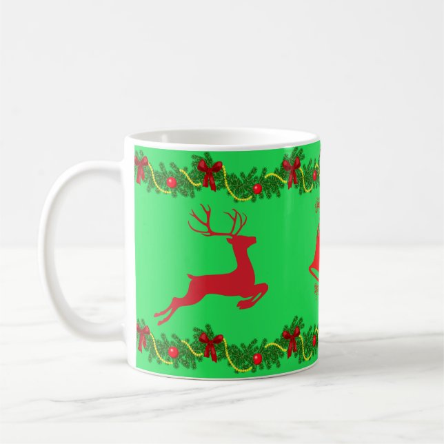 Tasse à café de rennes de Noël (Gauche)