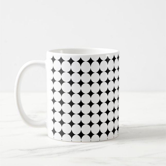 tasse à café design moderne noir et blanc (Gauche)