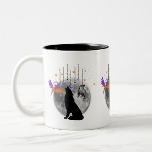Tasse à café design Wolf-Moon-Phoenix-Owl-design g