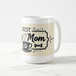 Tasse à café Dog Mom – 15 oz Style Café vintage