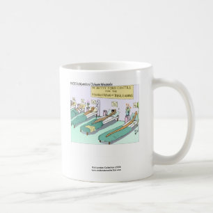 Tasse à café drôle avec dessin animé de ver de teq