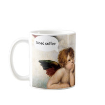 Tasse à café drôle d'anges de la Renaissance