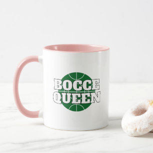 Tasse à café drôle de Reine de Bocce pour joueur d