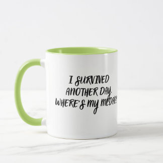 Tasse à café drôle et sarcastique - J'ai survécu à