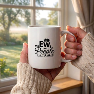 Tasse à café drôle pour introverti - Citation sur 