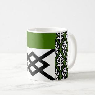 Tasse à café du badge de la population de la baron