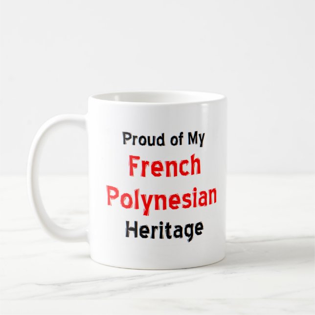 tasse à café du patrimoine polynésien français (Gauche)