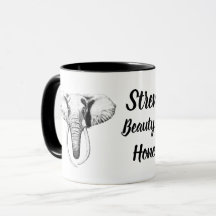 Tasse à café éléphant, tasse de motivation