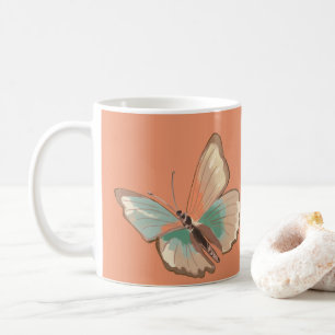 Tasse à café en art esthétique papillon vintage