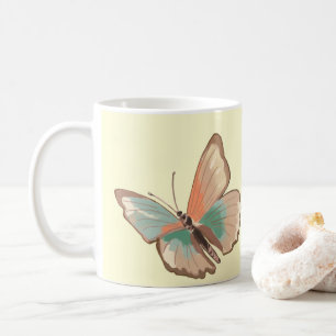 Tasse à café en art esthétique papillon vintage