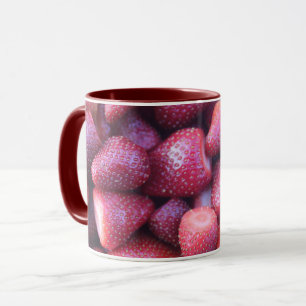 Tasse à café en céramique à motif fraise rouge vib