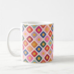 Tasse à café en céramique d'art populaire floral