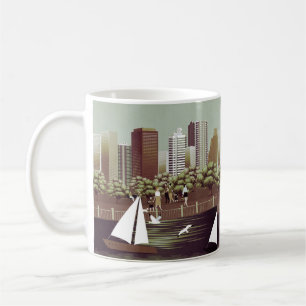 Tasse à café en paysage urbain