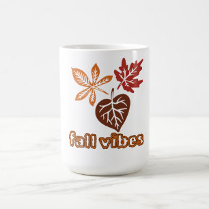 Tasse à café feuilles d'automne Vibes d'automne mi