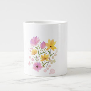 Tasse à café Fleur artistique aquarelle florale