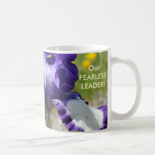 TASSE À CAFE FLEUR D'IRIS VIOLET NOTRE DIRIGEANTE