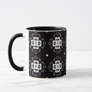 tasse à café fleurs abstraites modernes