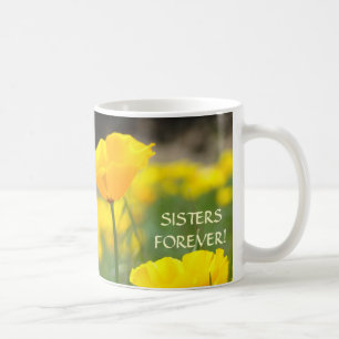 TASSE À CAFE FLEURS DE COQUELICOT Cadeau SOEURS PO