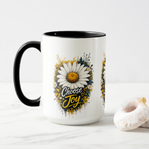 Tasse à café florale Choisissez Joie Daisy