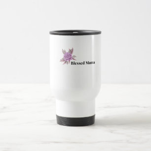 Tasse à café florale Maman bénie