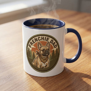 Tasse à café Frenchie Dad Cadeau pour papa de bo