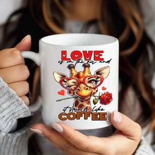 Tasse à café géante drôle de girafe