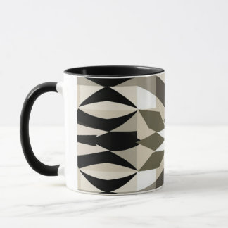 Tasse à café géométrique moderne | Ton terne neutr