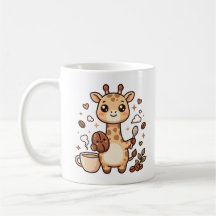 Tasse à café Girafe Mignonne Art Kawaii