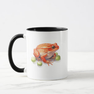 Tasse à café Grenouille Rouge Vibrante La Beauté A