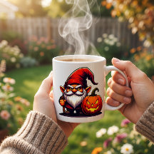 Tasse à café Halloween Gnome PumpkinGrim