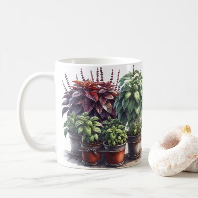 Tasse à café Herbes culinaires Jardin d'herbes de  (Avec donut)