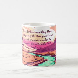 Tasse à café Isaïe 43:19 Rivière Désert