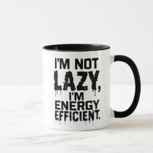 Tasse à café 'Je ne suis pas paresseux, je suis éc