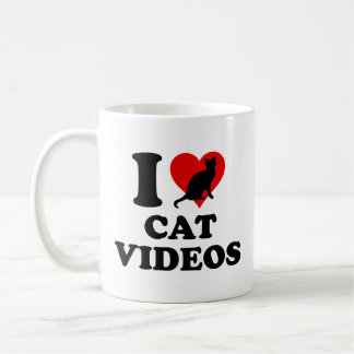 Tasse à café Je suis fan de vidéos de chats