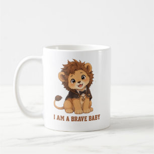 Tasse à café "Je suis un bébé courageux" avec un a