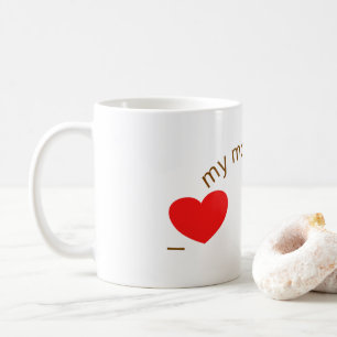 Tasse à café minimaliste avec cœur pour le matin
