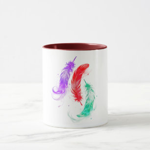 Tasse à café Neon Feather Glow