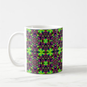 Tasse à café Néon Kaléidoscope – Mandala Psychédél