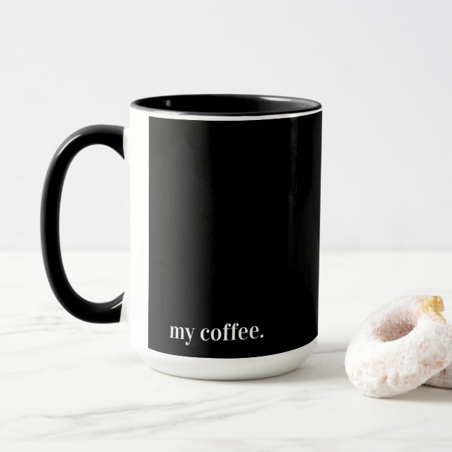 Tasse à café noir (Avec donut)