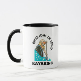 Tasse à café (Noir) Kayak 