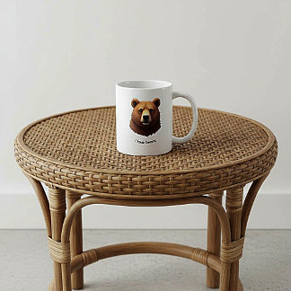 Tasse à café Ourse Marron Mignonne