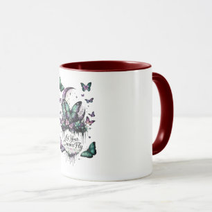 Tasse à café Papillon Inspiration florale Fairyc
