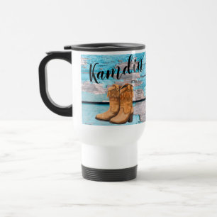Tasse à café personnalisée 15 onces Bleu Bois Gran