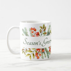 Tasse à café personnalisée avec bannière botanique