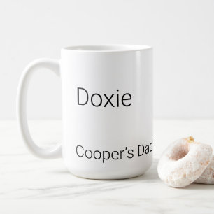 Tasse à café personnalisée avec nom de teckel mini
