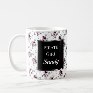 Tasse à café personnalisée pour fille pirate avec
