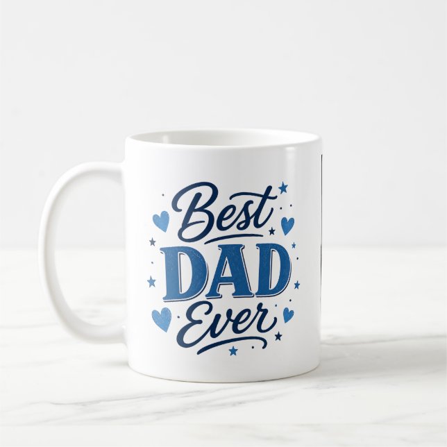 Tasse à café photo Meilleur Papa du Monde 3 (Gauche)
