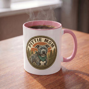 Tasse à café Pittie Mom Cadeau pour maman de sau